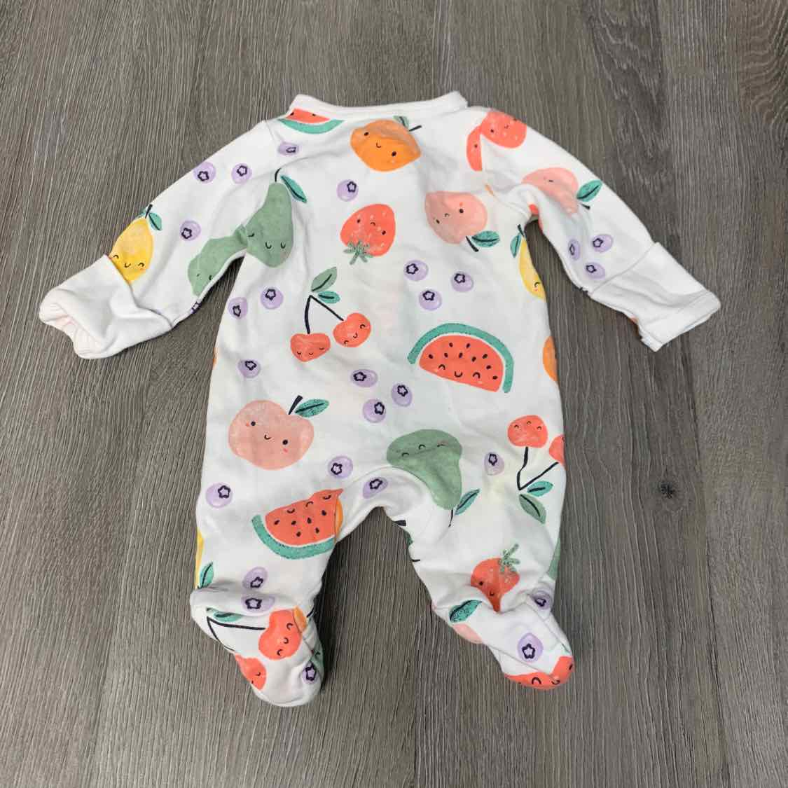 Size Preemie White Print Wonder Nation Footy PJs