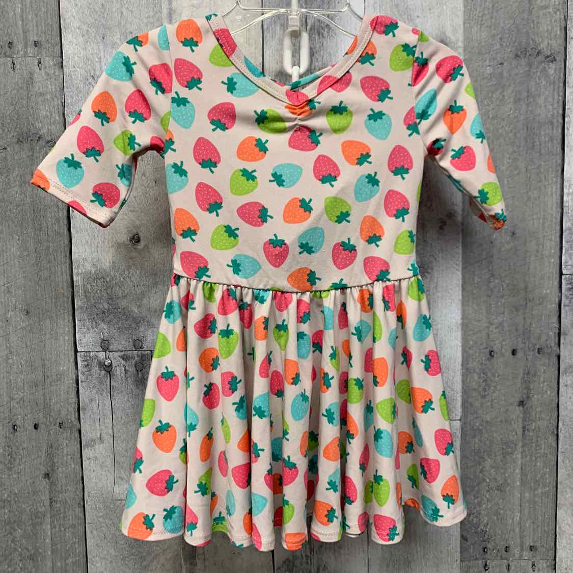 Size 12-24 Months Pink/Green Dot Dot Smile Dress