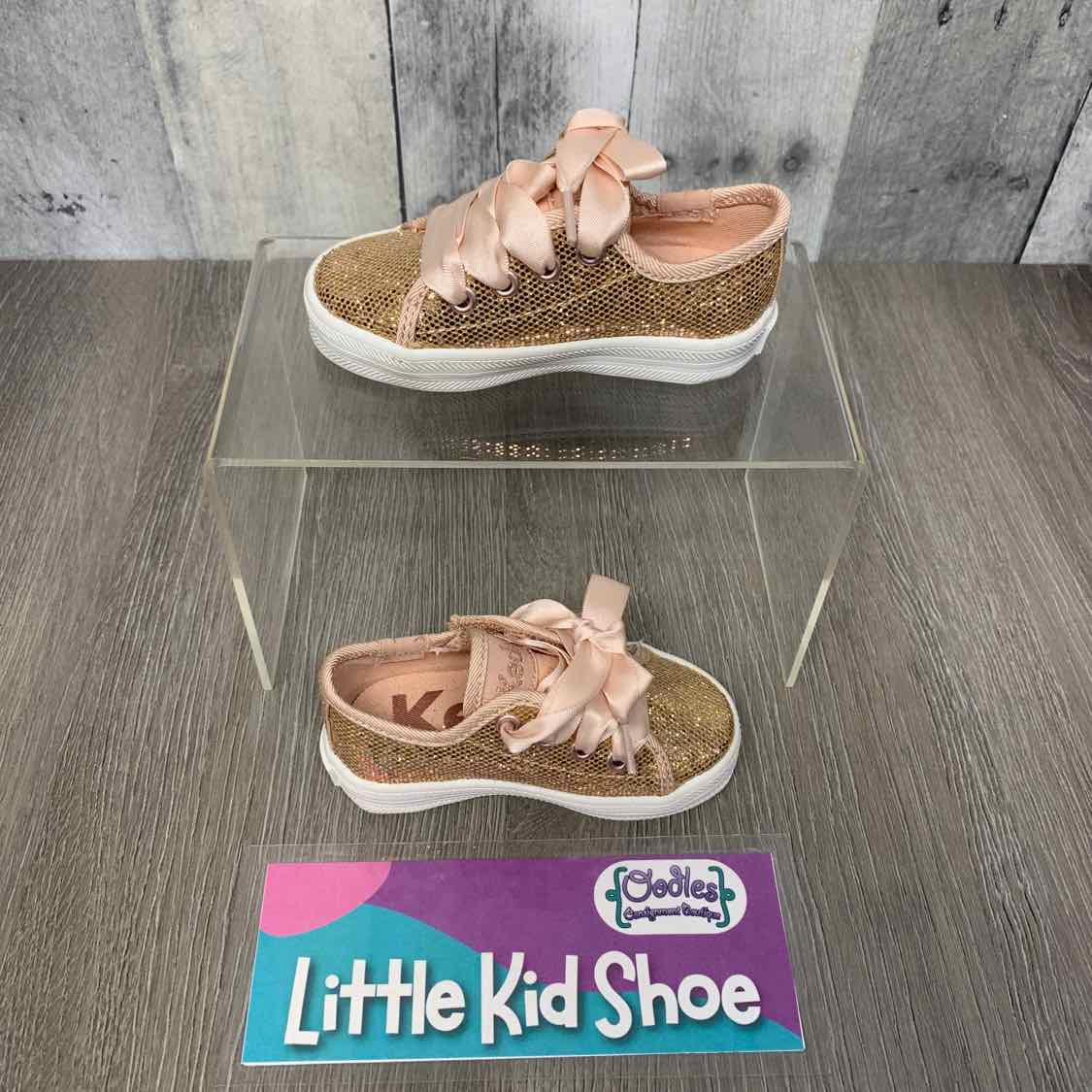 Size 4 Gold/White Keds Sneakers