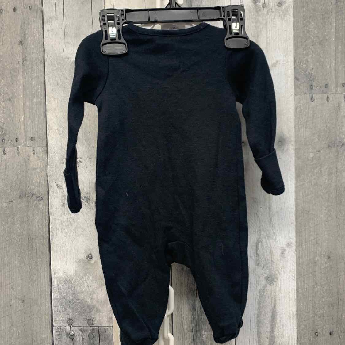 Size Newborn Black Graphic Just One You Footy PJs