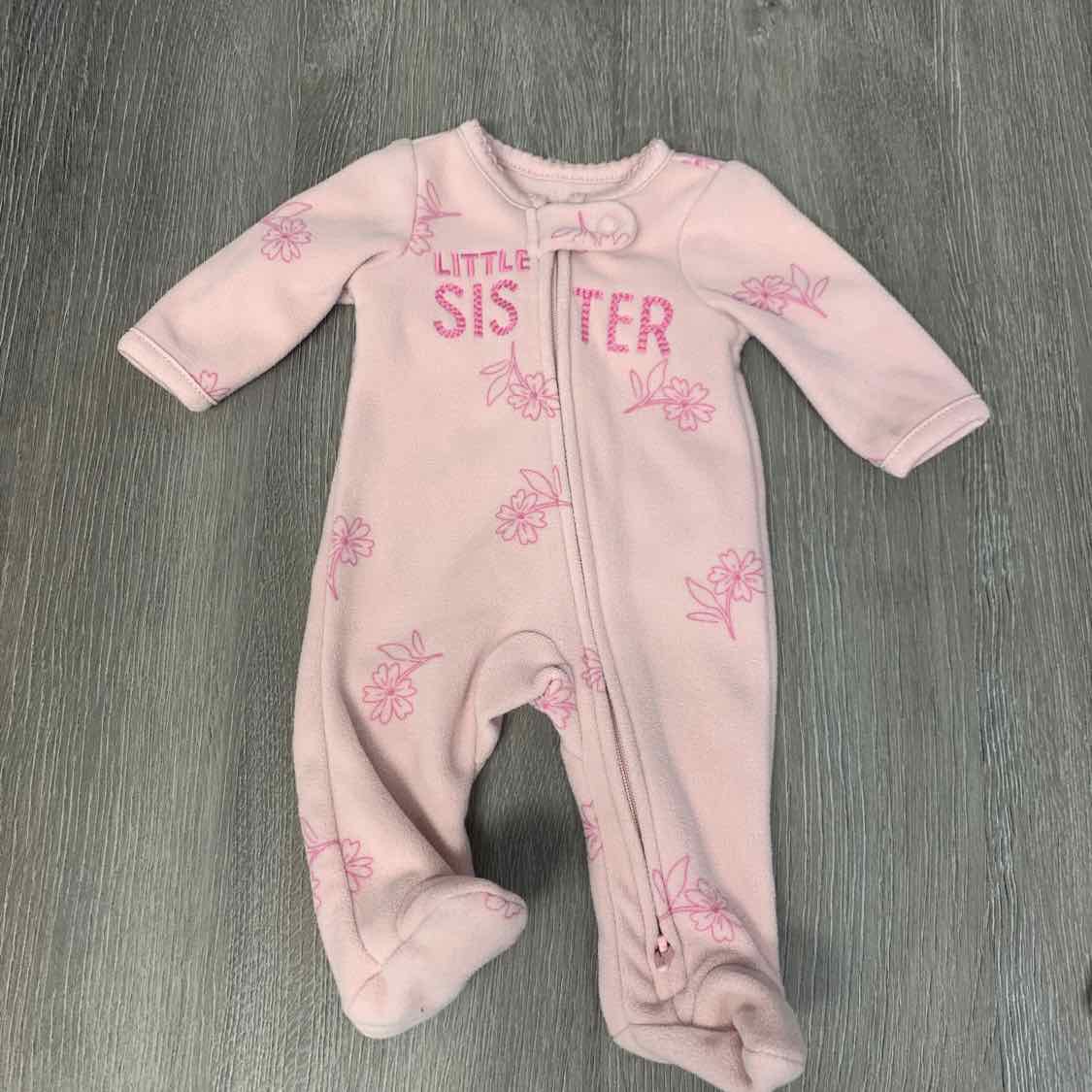 Size Preemie Pink Print Child of Mine Footy PJs