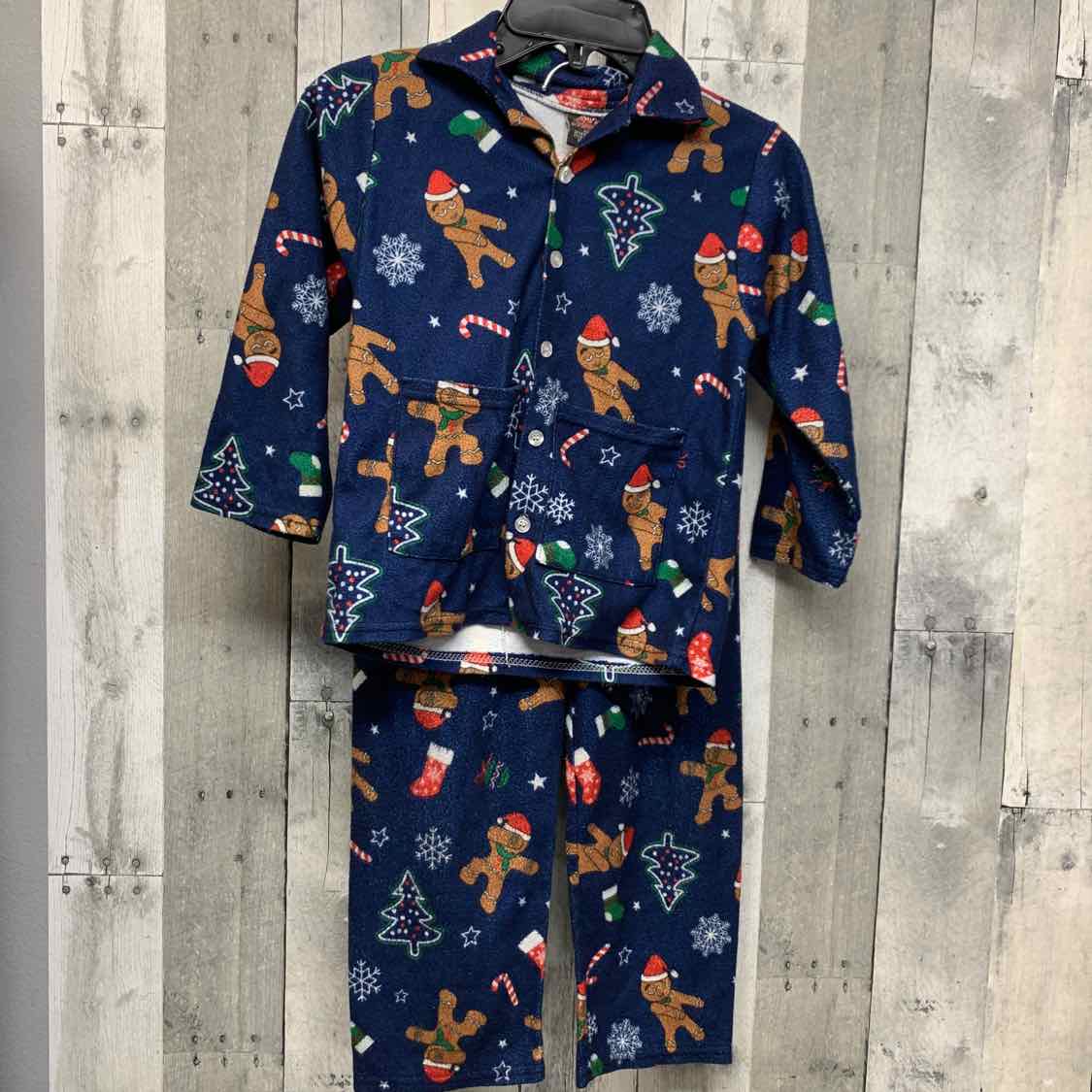 Size 5/6 Navy Print Holiday Brands 2pc PJs