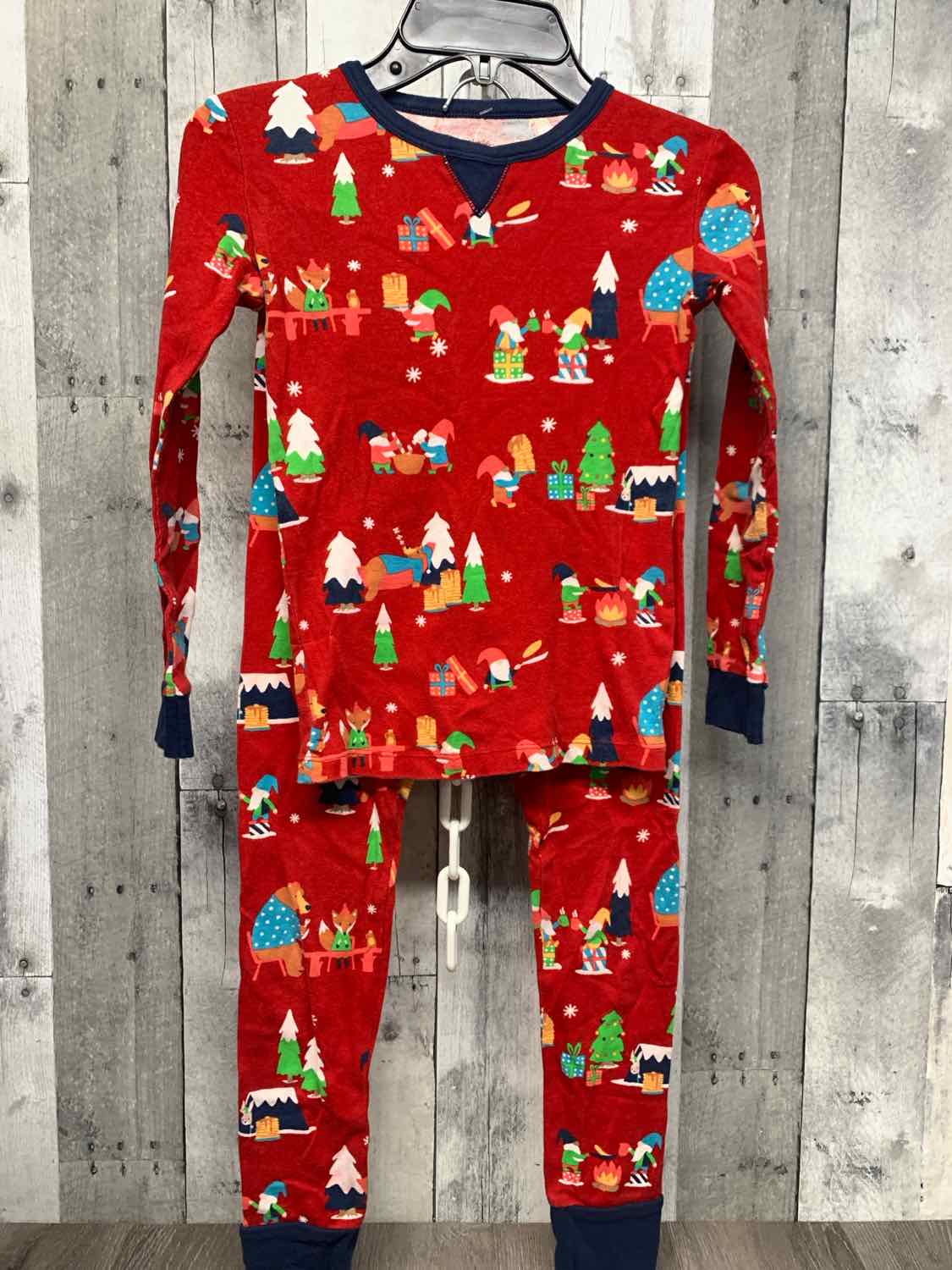 Size 8 Red Print Holiday Brands 2pc PJs