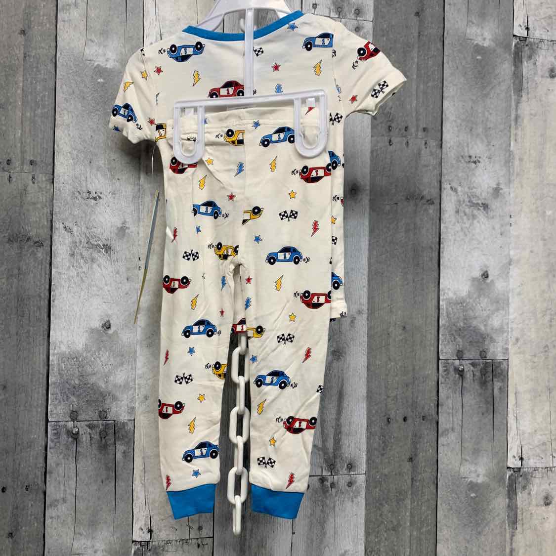 Size 18 Months White/Blue Bon Bebe 2pc PJs - OodlesCB