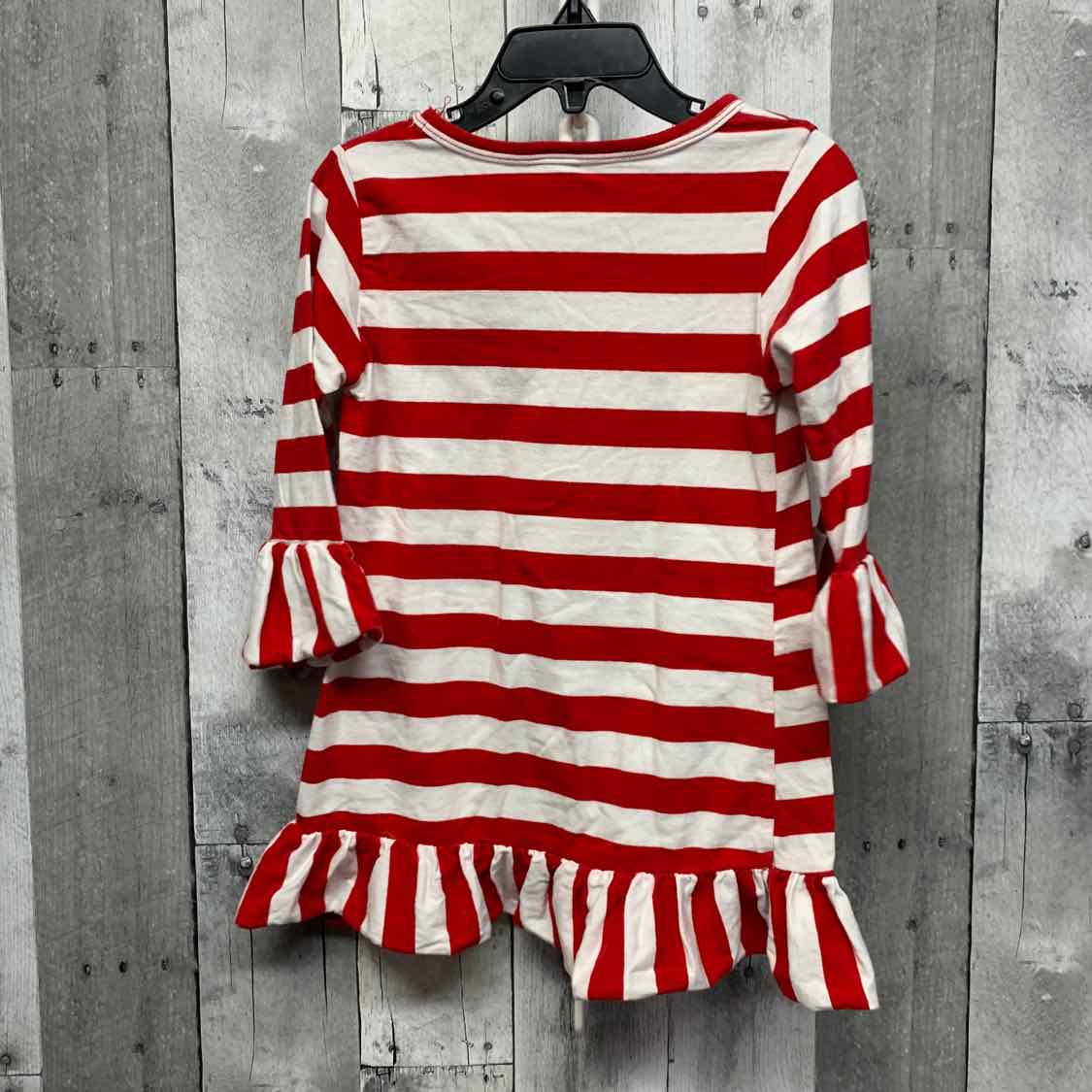 Size 2/3 Red Striped B Brand LS Dress