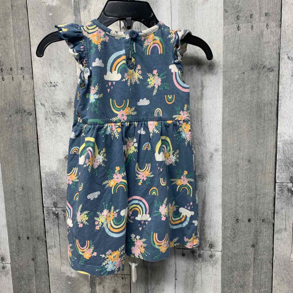 Size 18-24 Months Blue/Yellow Ruffle Butts Dress