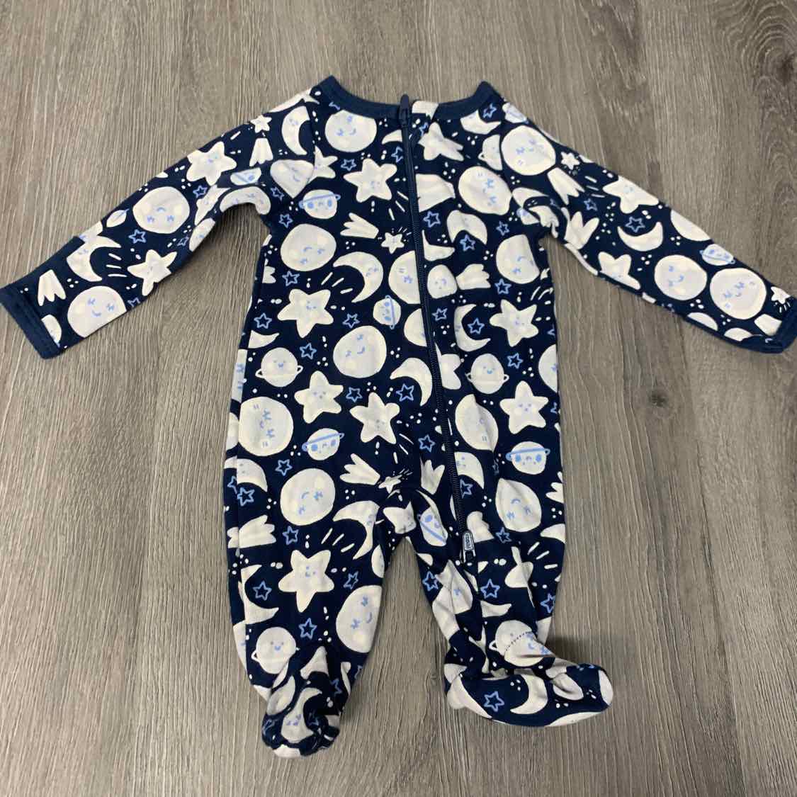 Size Preemie Navy Print Wonder Nation Footy PJs