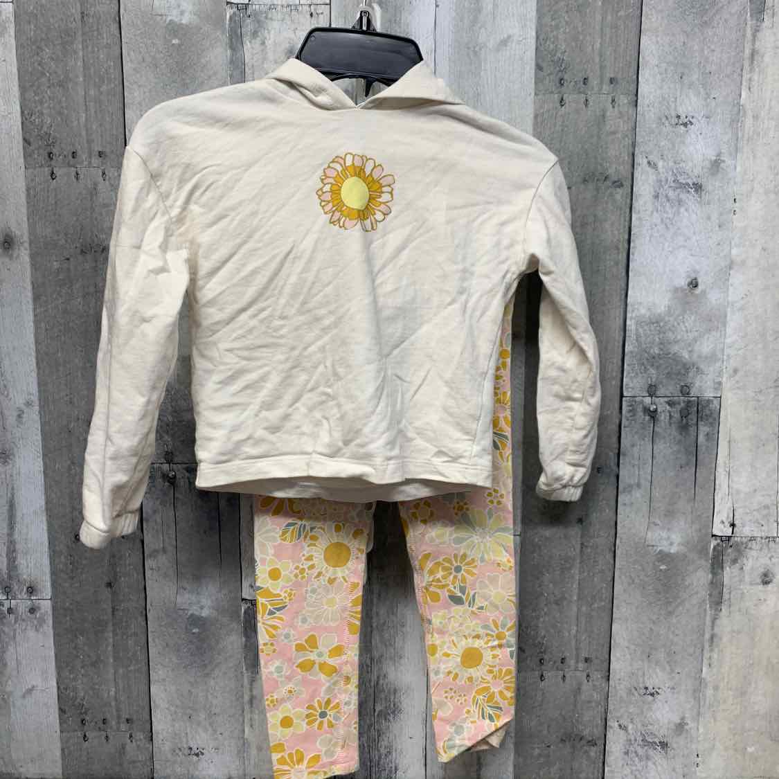 Size 5 White/Pink Carter's Shirt/Leggings