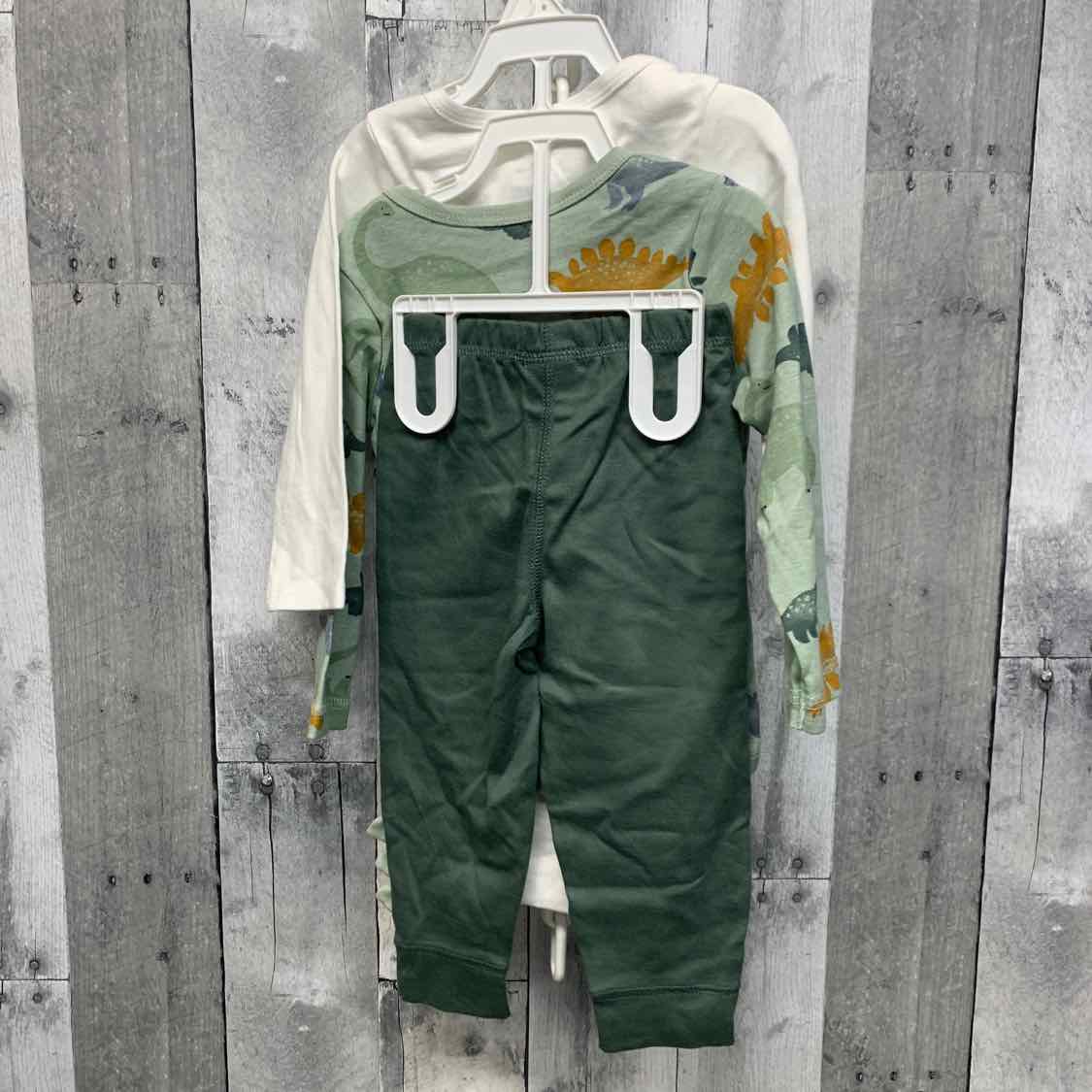 Size 12 Months White/Green Carter's Shirt/Pants