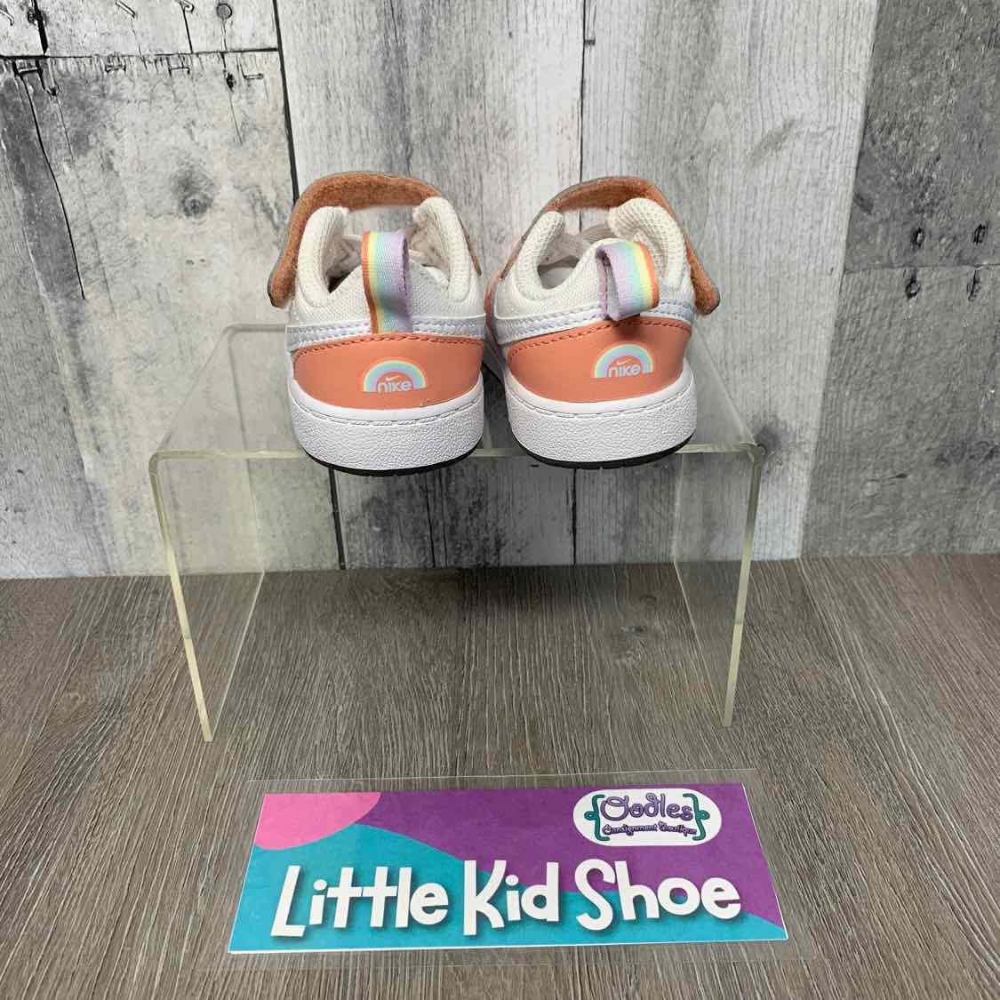 Size 3 White/Pink Sport Brand Sneakers
