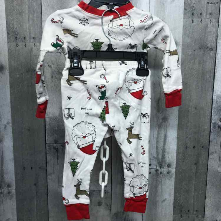 Size 18 Months White/Red Carter's 2pc PJs
