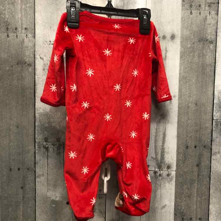 Size 3 Months Red/Brown Just One You Footy PJs