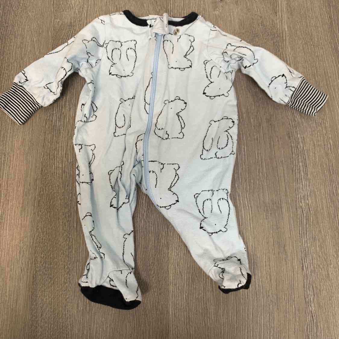 Size Preemie Blue Print Gerber Footy PJs