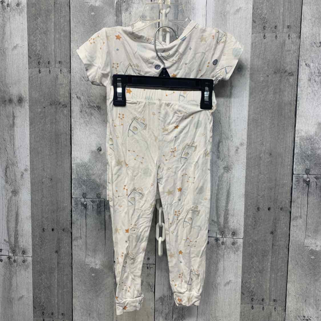 Size 24 Months White Print Name Brand 2pc PJs