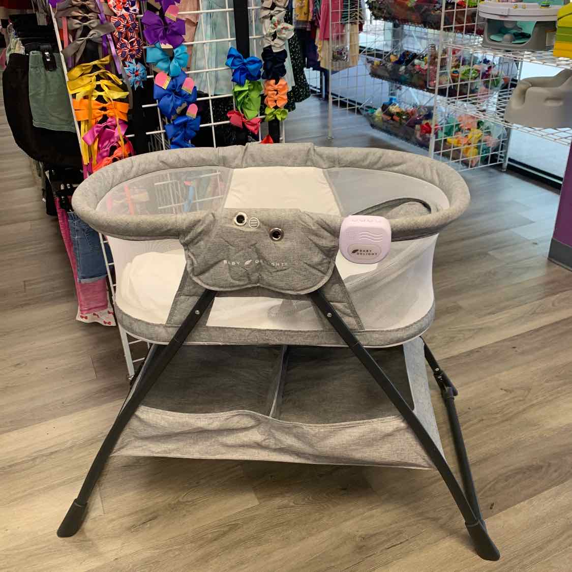 Baby Delight Gray Bassinet