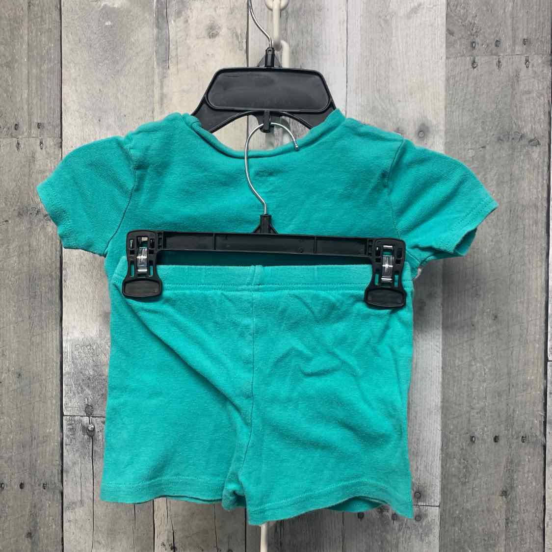 Size 5T Gray/Teal Mid Brand 2pc PJs