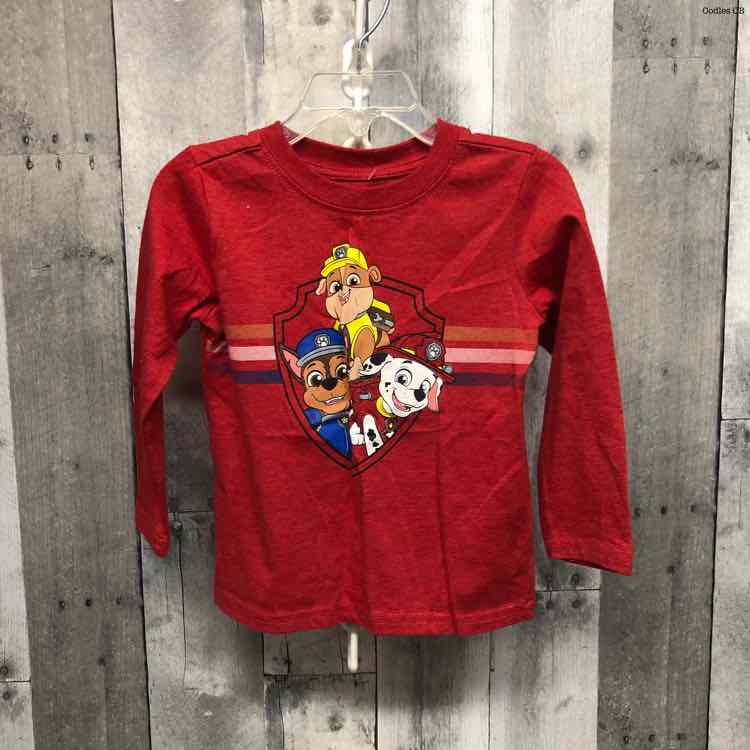 Size 2T Red Graphic Nickelodeon Long Sleeve Shirt