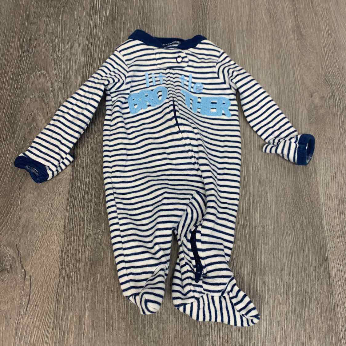 Size Preemie Navy/White Child of Mine Footy PJs