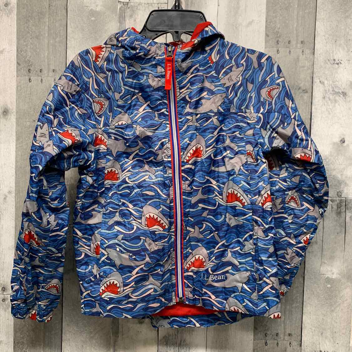 Size 6/7 Blue Print LL Bean Light Jacket