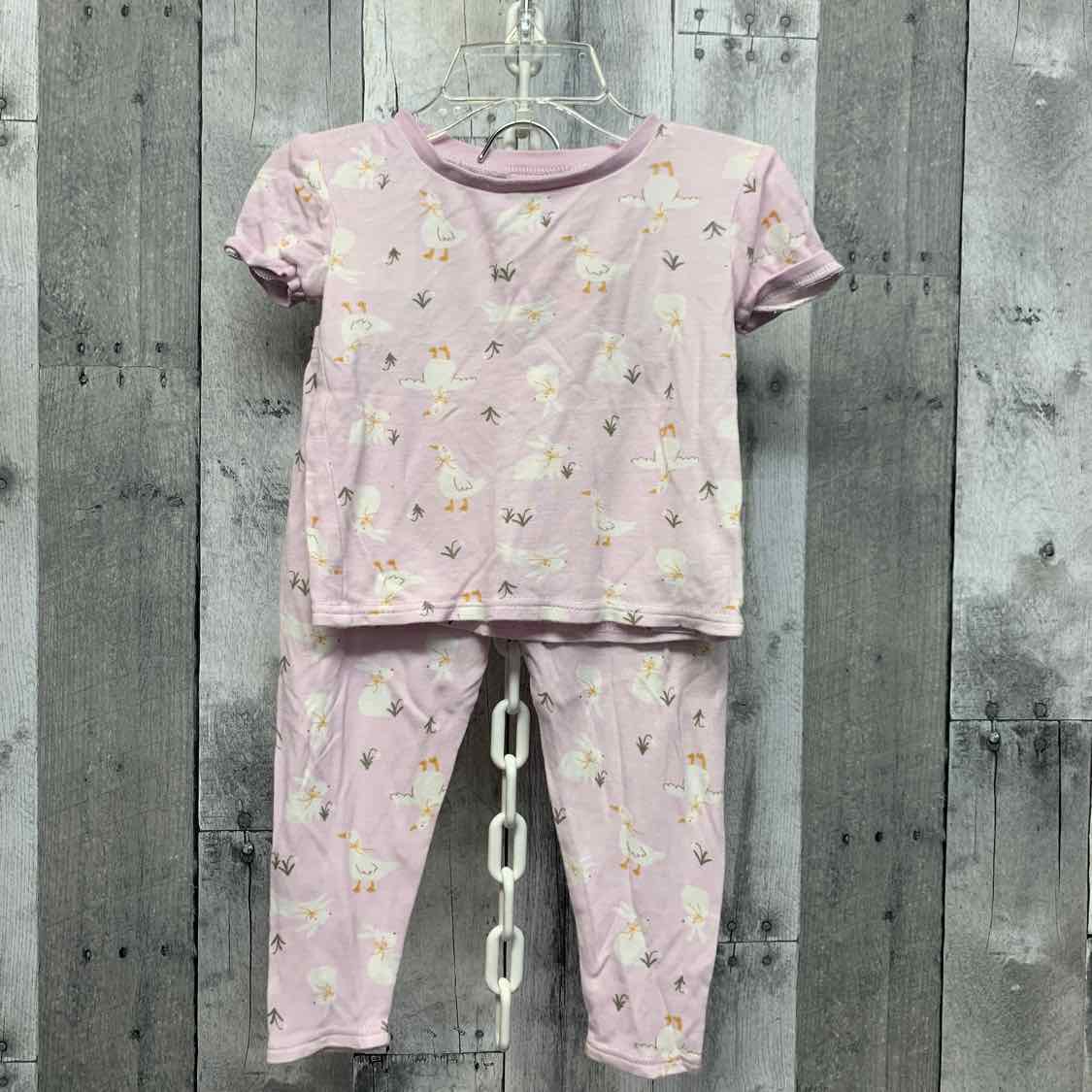 Size 3T Purple Print Bamboo 2pc PJs