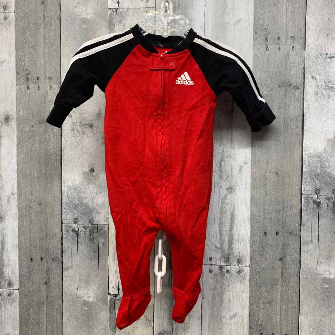 Size 3 Months Red/Black Sport Brand Footy PJs