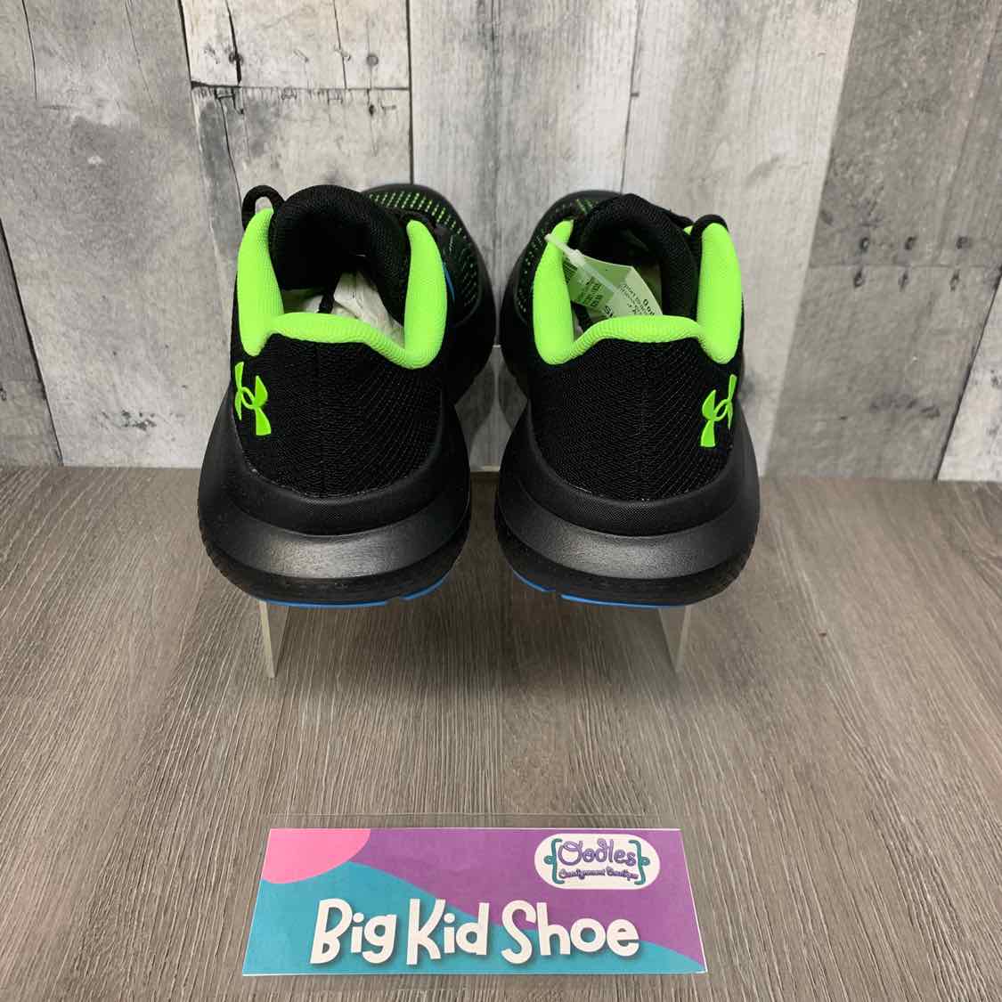 Size 5 Black/Blue Sport Brand Sneakers