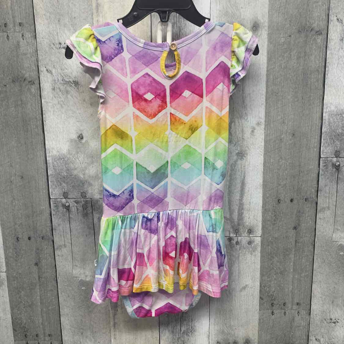Size 2T Rainbow Bamboo Romper - OodlesCB