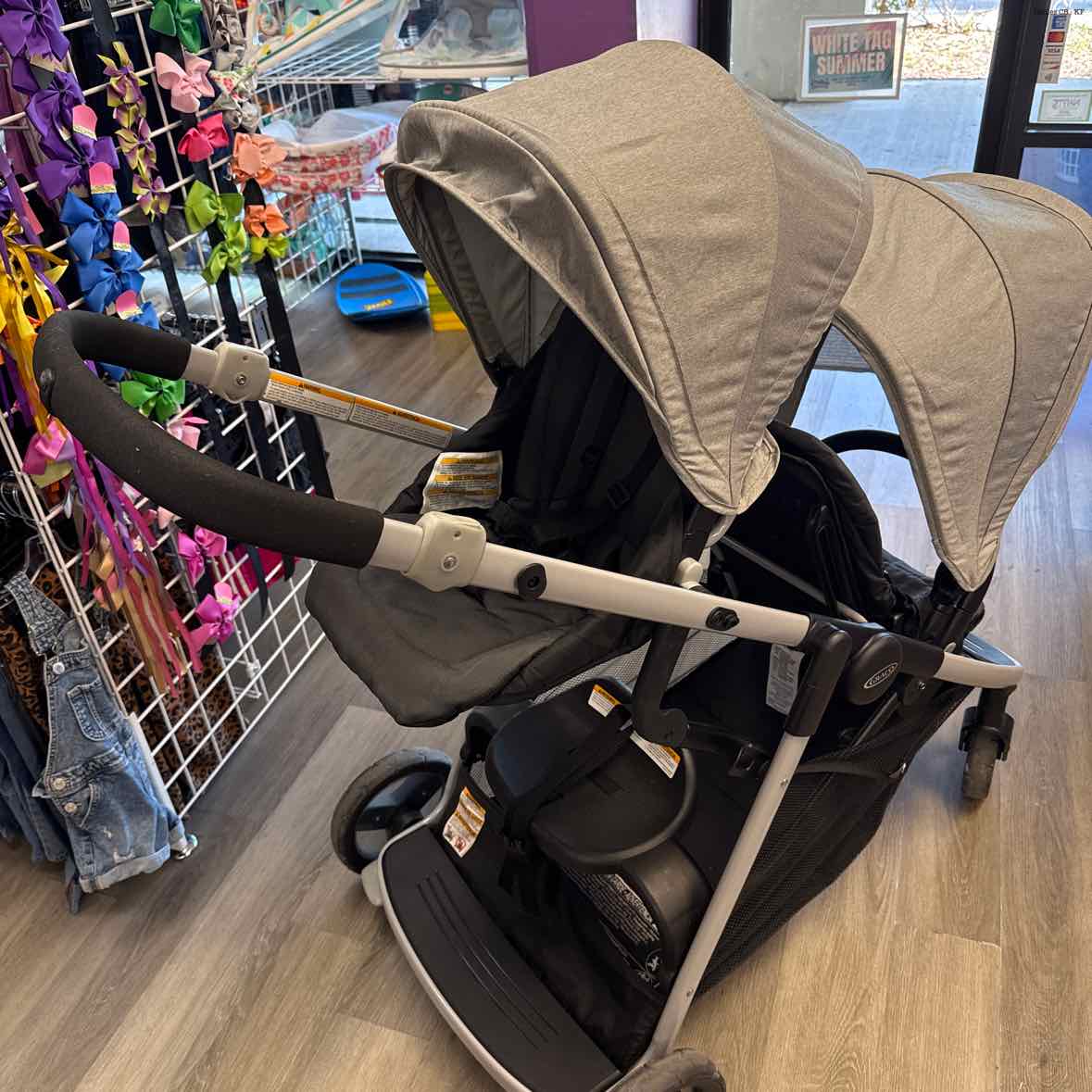 Graco Gray/Black Double Stroller - Tandem