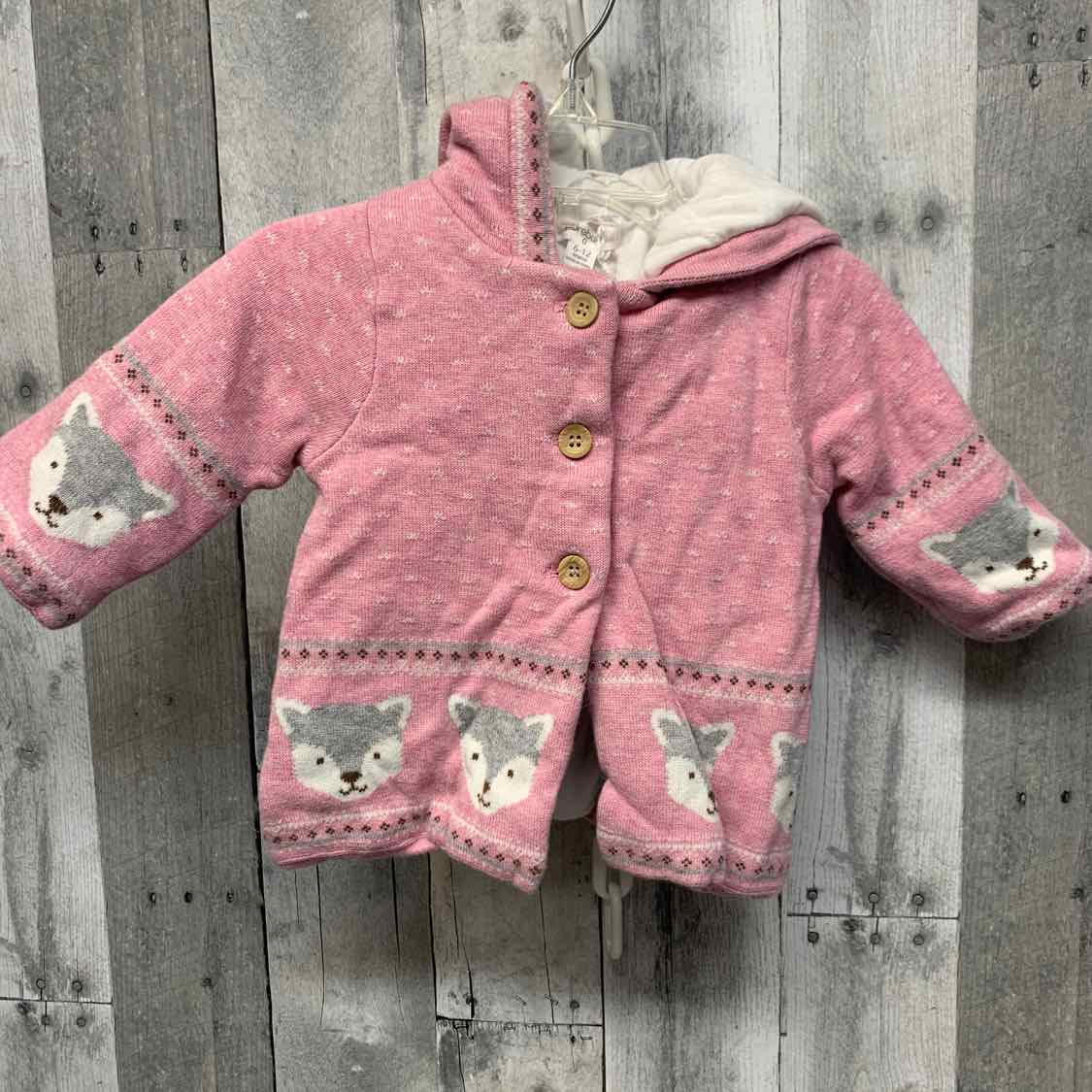 Size 6-12 Months Pink/Gray B Brand Heavy Jacket