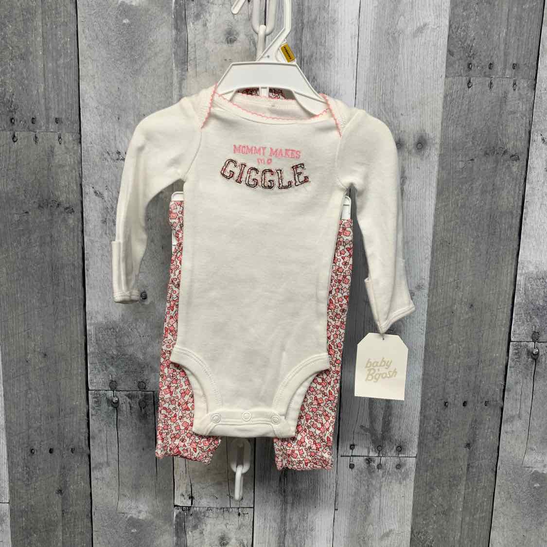 Size Newborn White/Pink Osh Kosh Shirt/Leggings