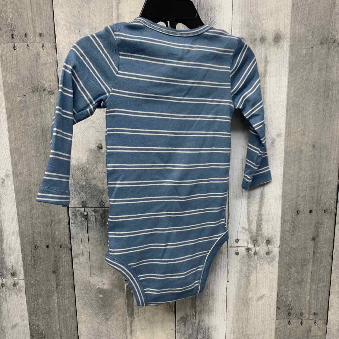 Size 12 Months Blue Striped Carter's Bodysuit