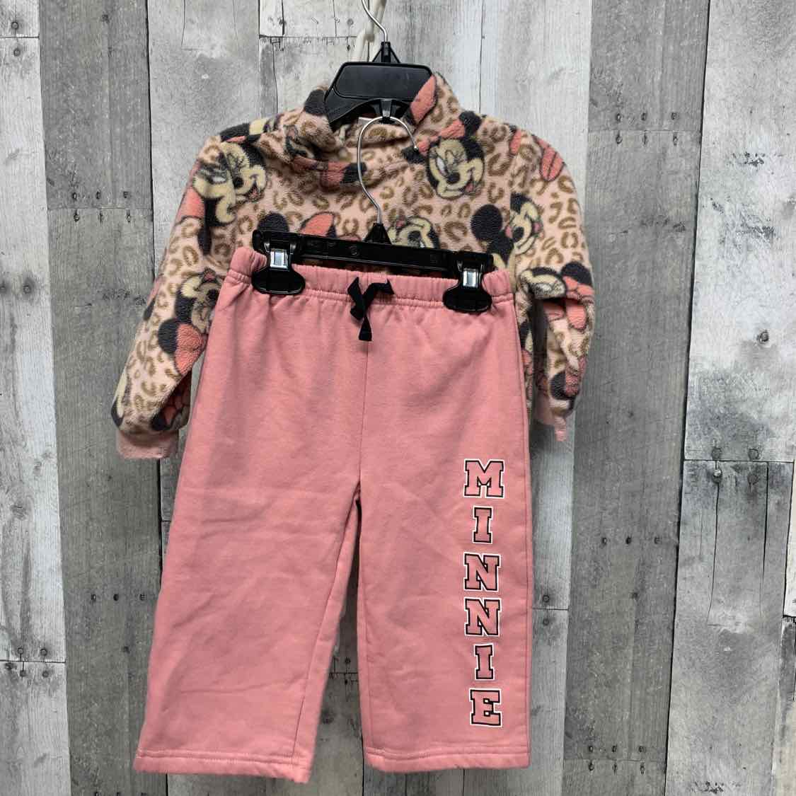 Size 18 Months Pink Print Disney Shirt/Pants
