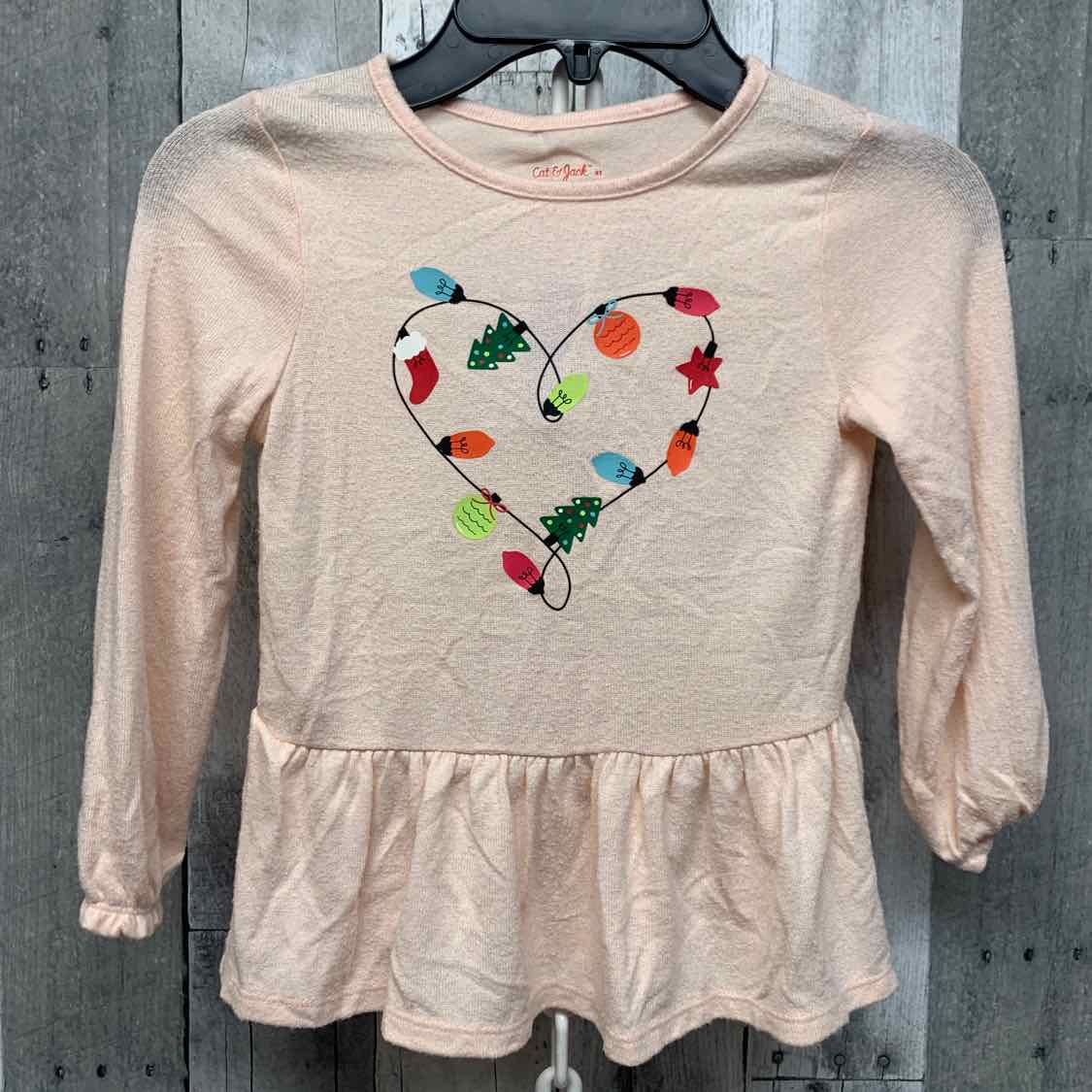 Size 4T Pink/Red Cat & Jack Long Sleeve Shirt