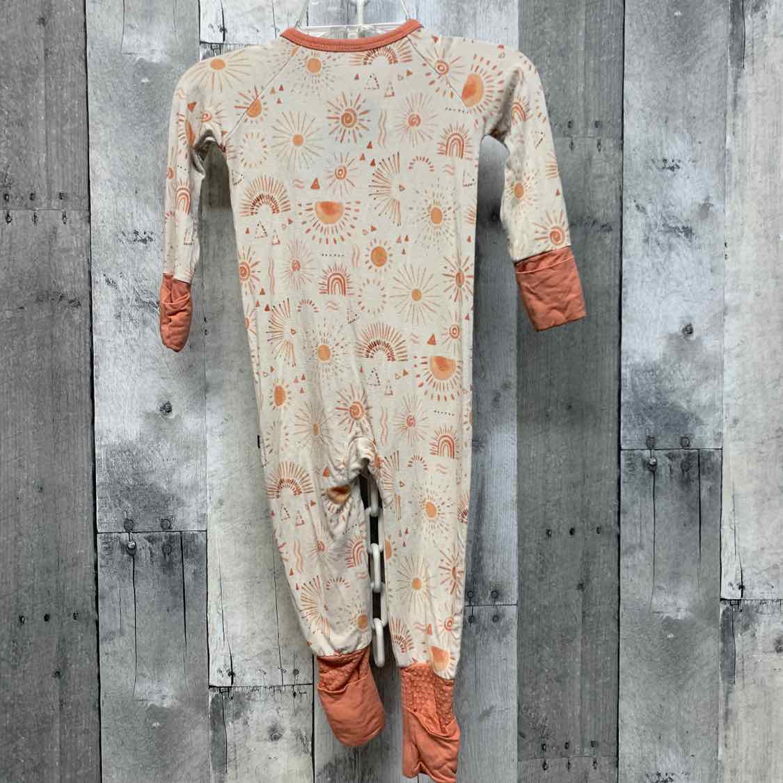 Size 3-6 Months Tan Print B Brand Footy PJs
