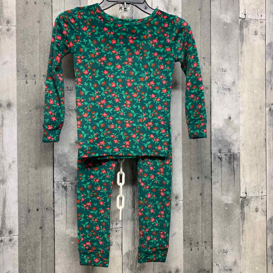 Size 5T Green Floral Print Cat & Jack 2pc PJs - OodlesCB