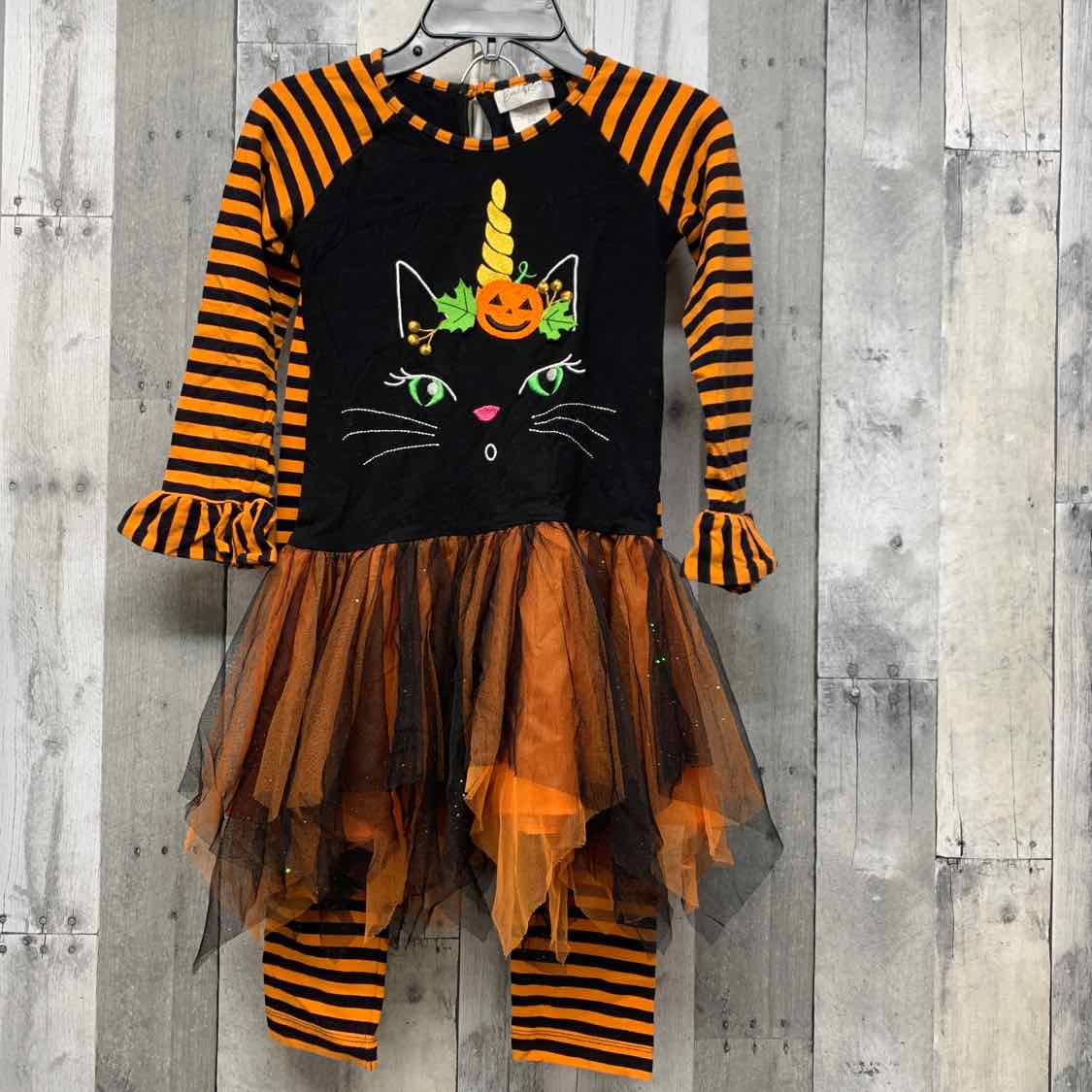 Size 8 Black/Orange Emily Rose 2pc Dress