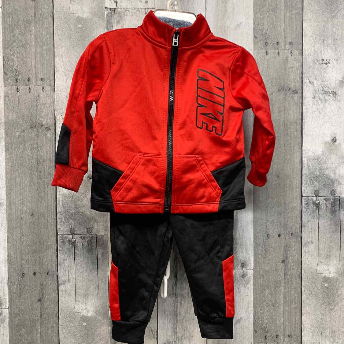 Size 12 Months Black/Red Sport Brand Jacket/Pants