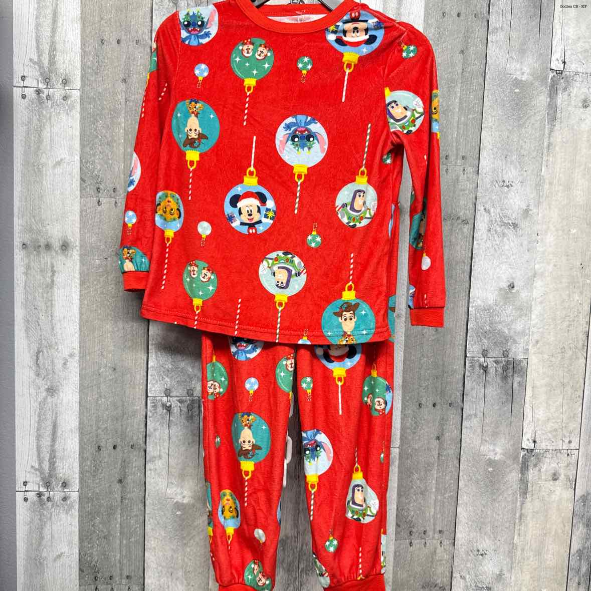 Size 6/7 Red Print Disney 2pc PJs