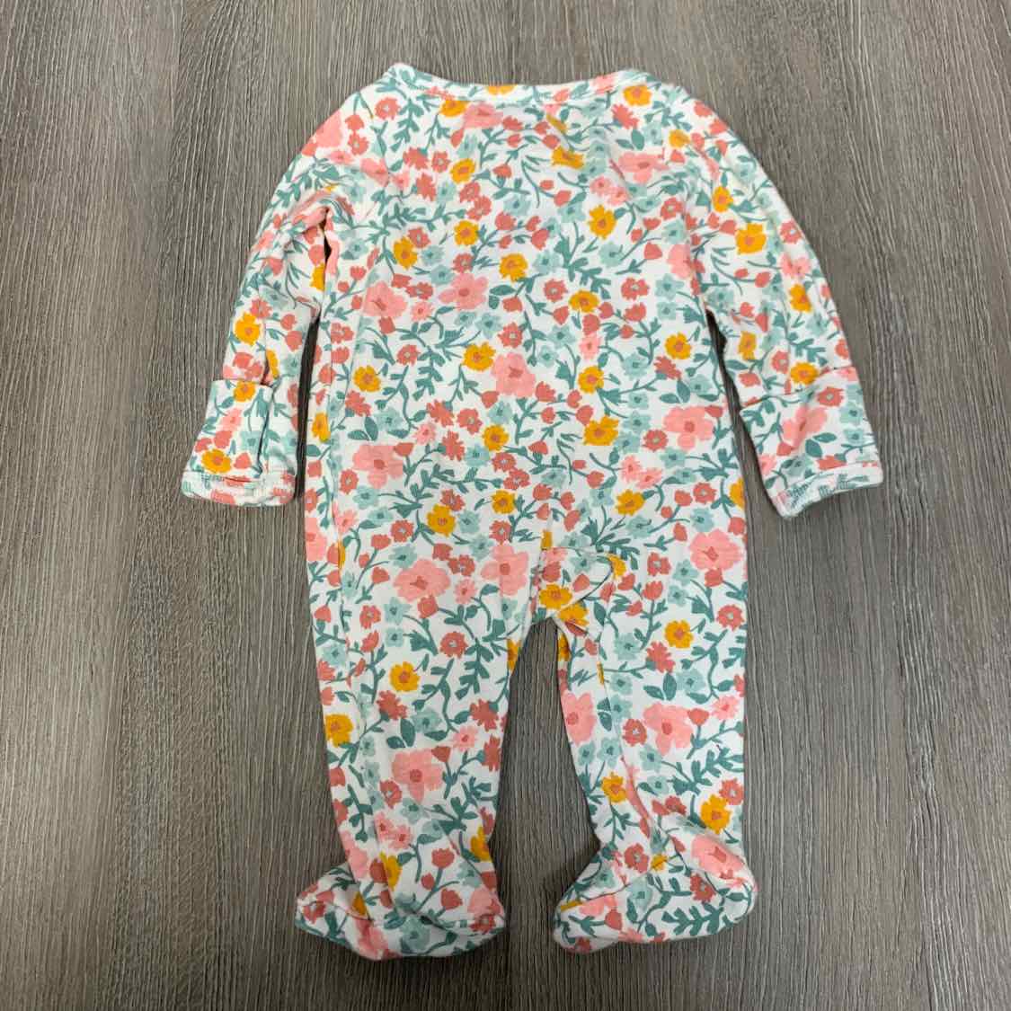 Size Preemie White Print Just One You Footy PJs