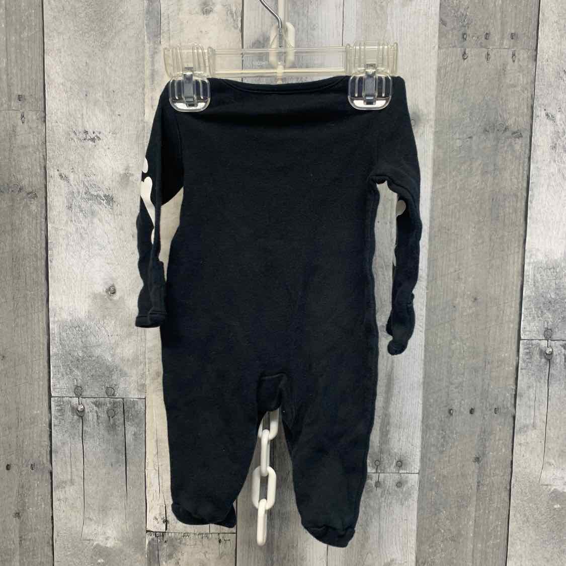 Size Newborn Black Graphic Just One You Footy PJs