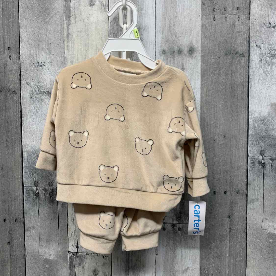 Size 3 Months Brown Print Carter's Sweats - 2pc