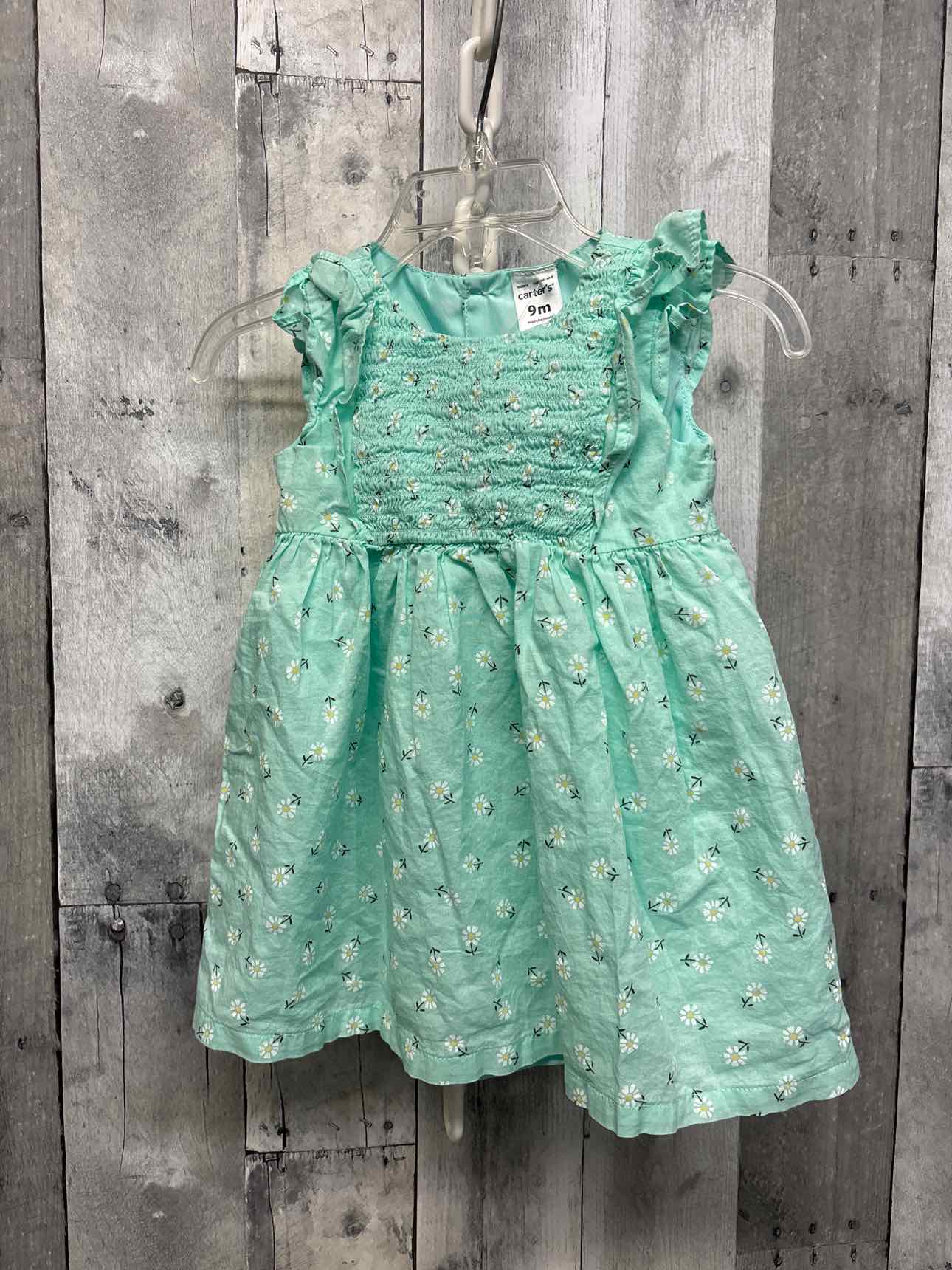 Size 9 Months Teal/White Carter's Dress