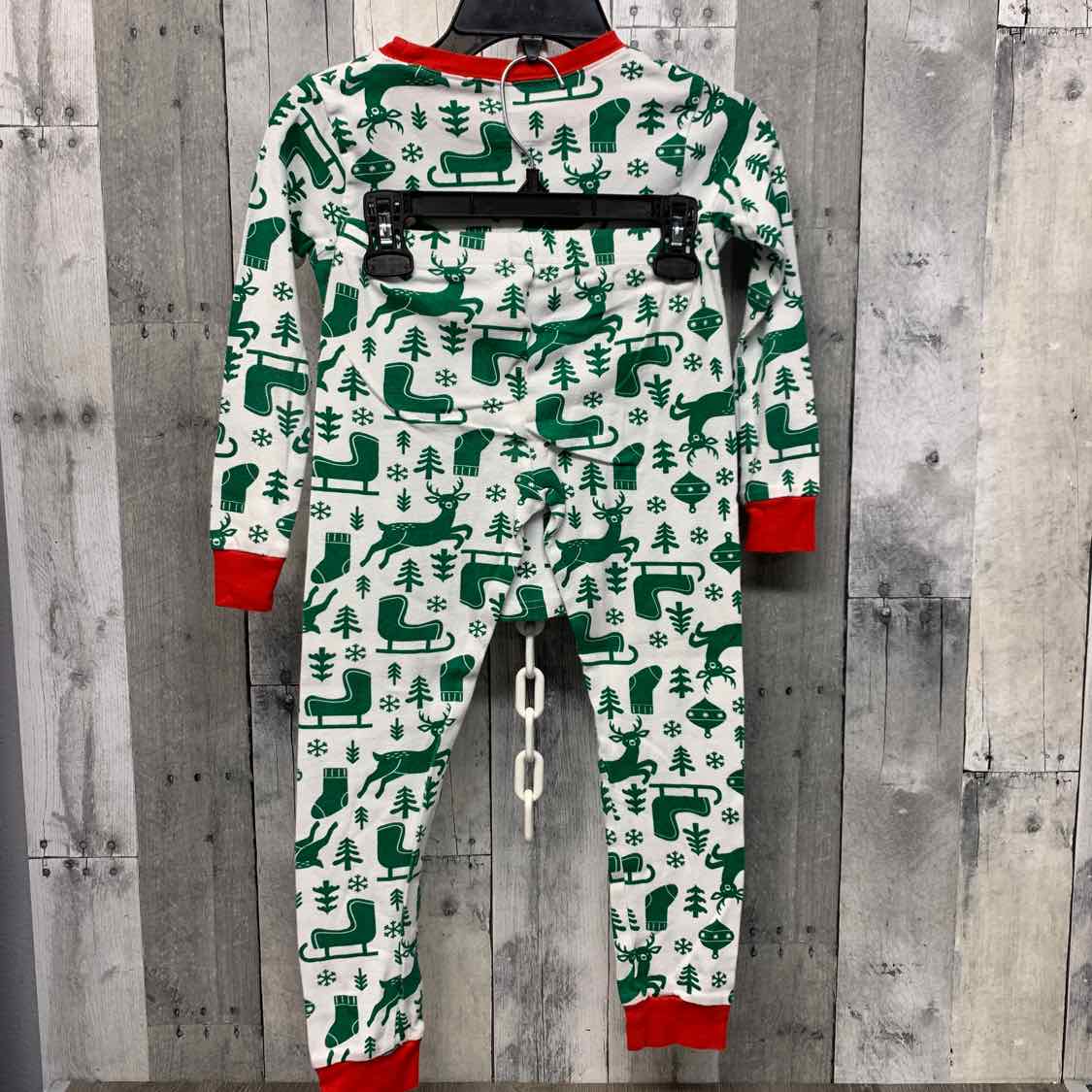 Size 7 White Print Carter's 2pc PJs