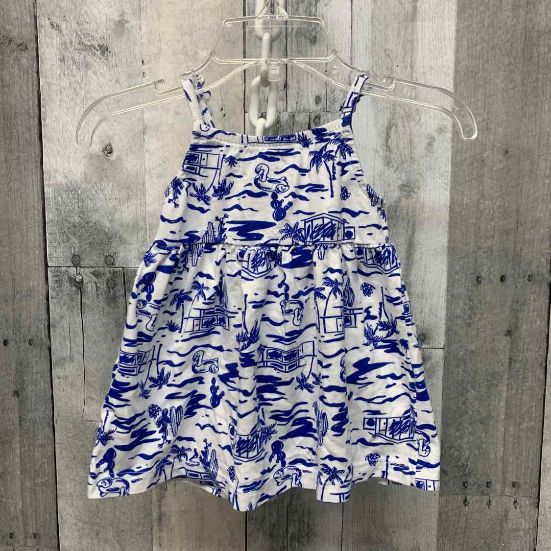Size 3 Months Blue/White Carter's Dress - OodlesCB