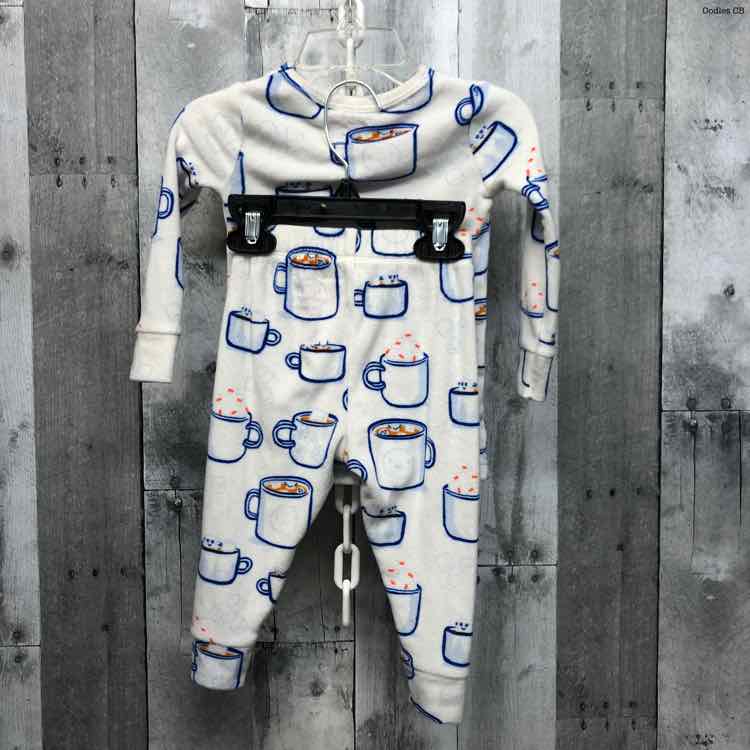 Size 18 Months White/Blue Cat & Jack 2pc PJs