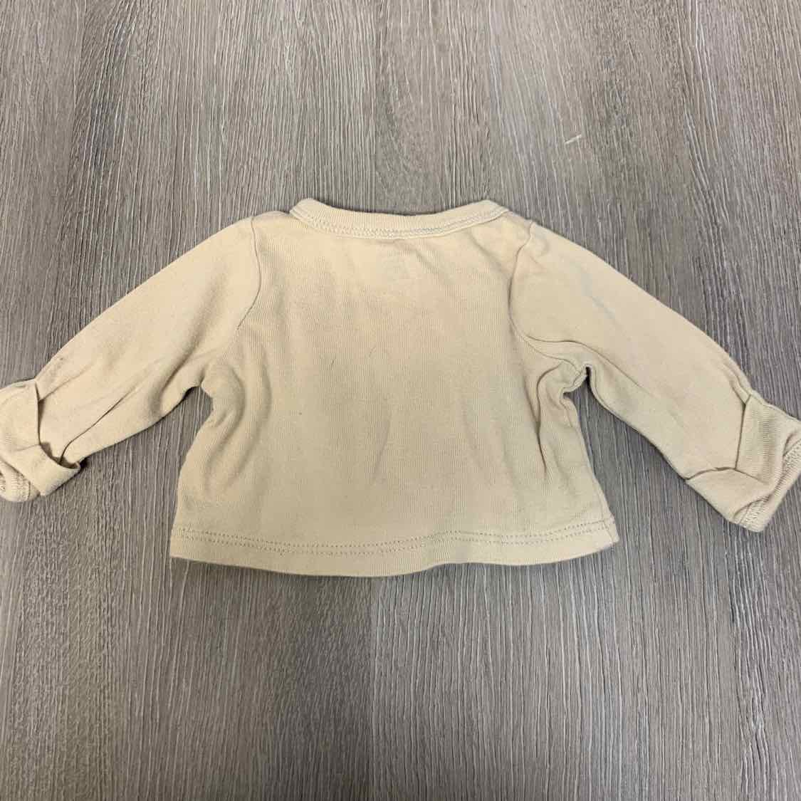 Size Preemie Tan Gerber Long Sleeve Shirt