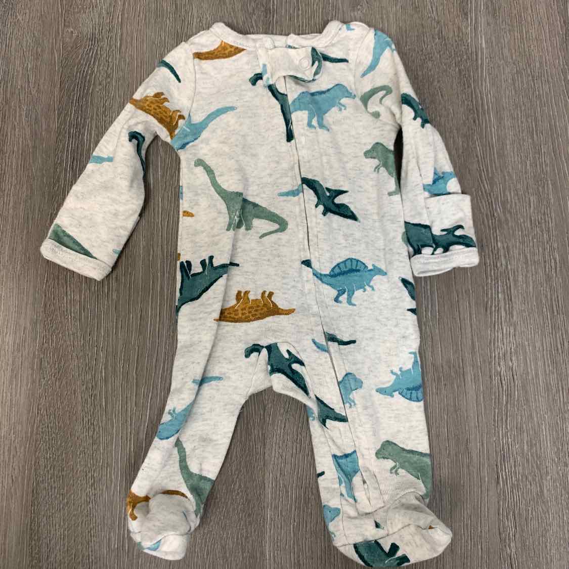 Size Preemie Gray Print Child of Mine Footy PJs