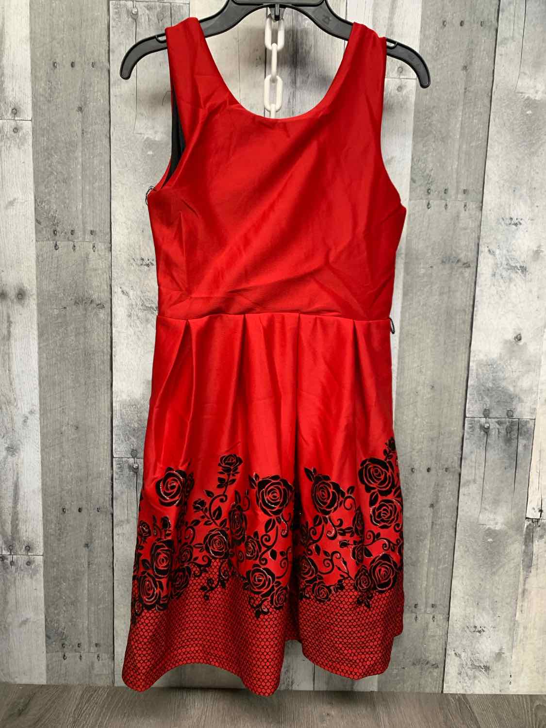 Size 14 Red/Black Knit Works Dress