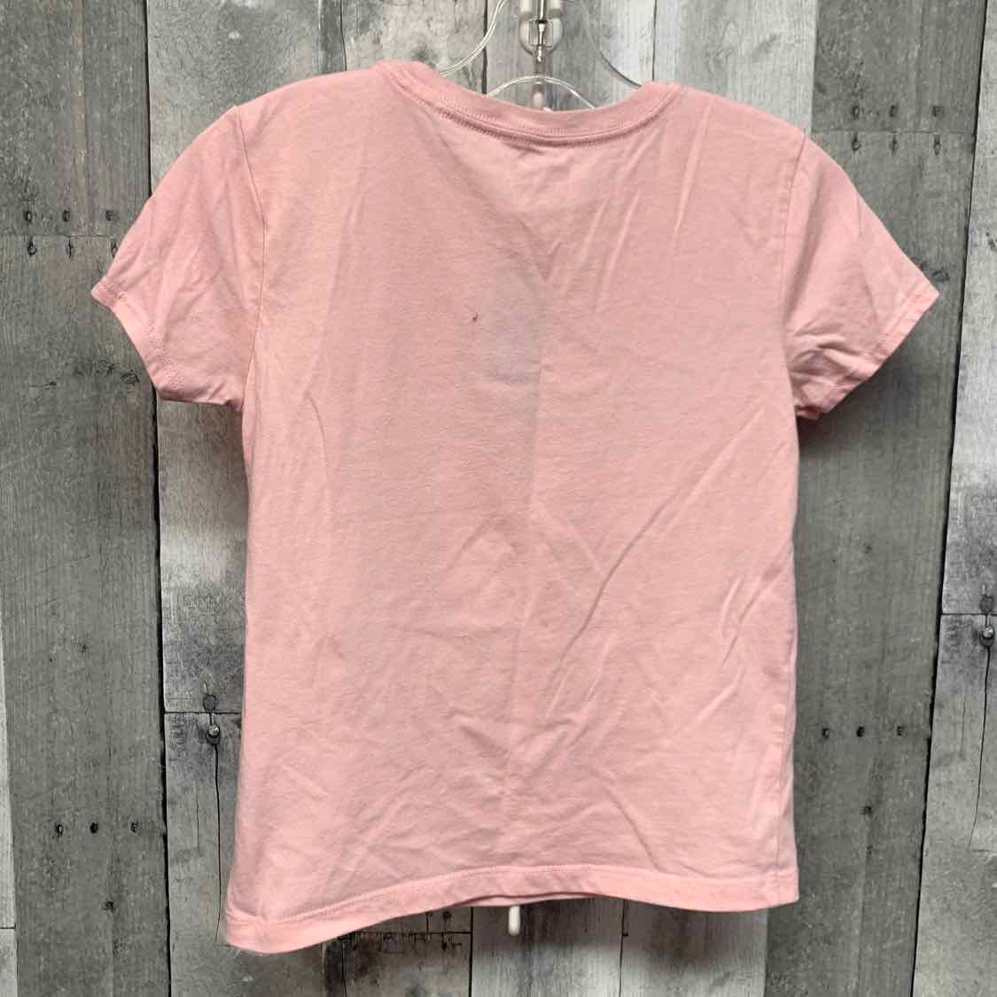 Size 7/8 Pink Graphic Holiday Brands T Shirt