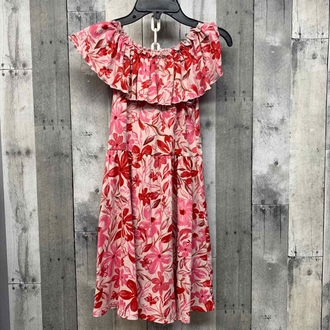 Size 10 Pink Print Mid Brand Dress - Knit